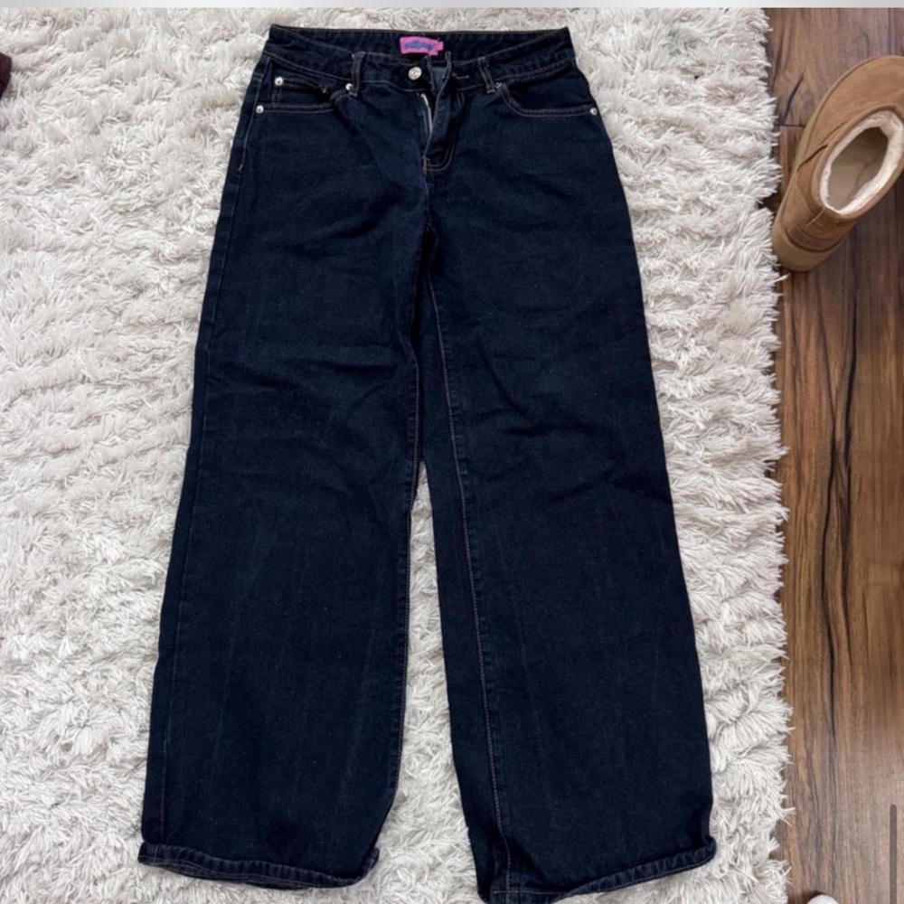 Edikted Raelynn Washed Low Rise Jeans, Size Small - Picture 6 of 7